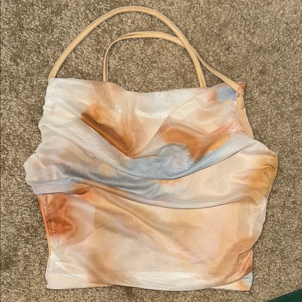 Chic Multicolor Ruched Top - Picture 1 of 3